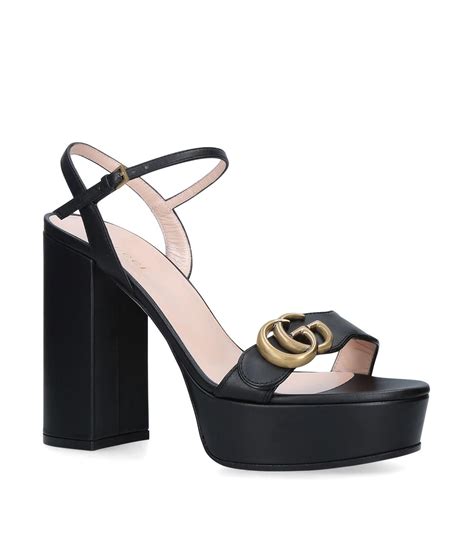 gucci marmont heels platform|Gucci Marmont open toe sandals.